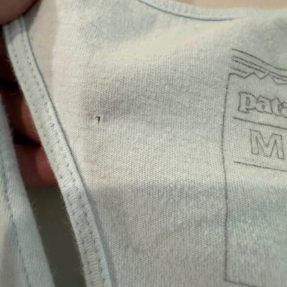 Patagonia Pastel P-6 Logo Racerback Organic Tank Top Women's Medium Light Blue - Picture 6 of 8